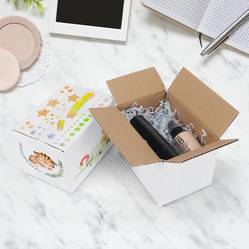 SPEPLA 6x4x4 Shipping Boxes Set of 40, White Corrugated Cardboard Box for Small Business Mailing - Image 2